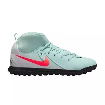 Nike Кроссовки Phantom Luna 2 Club TF GS Mad Energy Pack для детей, цвет «зеленый мятный» с оттенком «черный» FJ2607-300 33.5