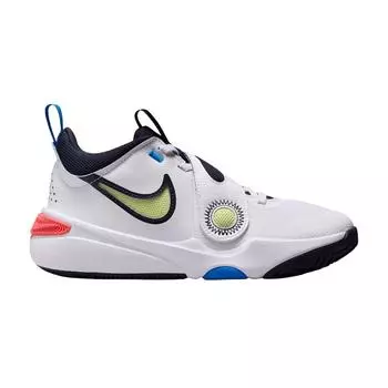 Nike Кроссовки Team Hustle D11 GS White Photo Blue Light Lemon Twist Kids ярко-малиновые DV8996-105 36