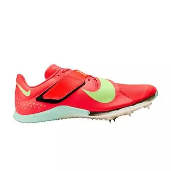 Nike Кроссовки Zoom Long Jump Elite Bright Crimson Lime Blast Unisex, красные, мятно-пенистые, выбеленные, коралловые FZ9326-600 40.5