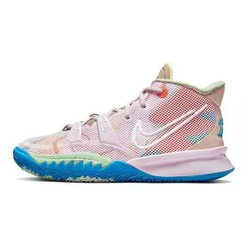 Nike Kyrie 7 GS 1 World 1 People — Детские кроссовки Regal Pink Hemp Honeydew White CT4080-600 36