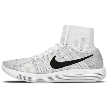 Nike Мужские кроссовки Lunarepic Flyknit Белый Черный-Волчий-Серый-Чистый-Платиновый 818676-102 42
