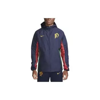 Nike Мужская толстовка на молнии с узором логотипа, куртки, темно-синяя DN1079-451 S