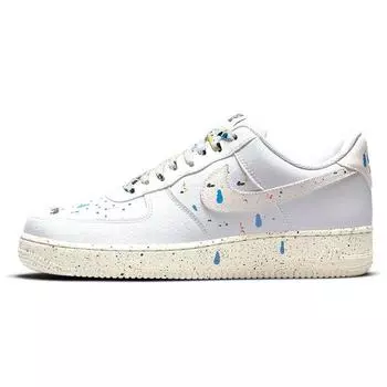 Nike Мужские кроссовки Air Force 1 07 LV8 Paint Splatter White Sail CZ0339-100 40