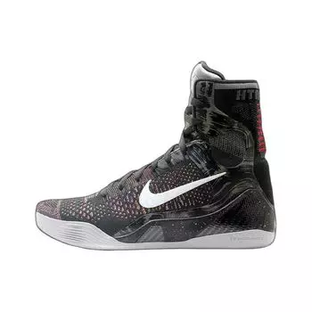 Nike Мужские кроссовки Kobe 9 Elite Protro Masterpiece 2025, черные, металлик-серебристые, ярко-малиновые FZ7335-001 40