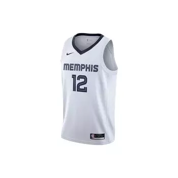 Nike NBA Retro Sports Breathable Fan Edition 21-22 Сезон Grizzlies Morant 12 Баскетбольная майка мужская белая CW3596-100 XXL