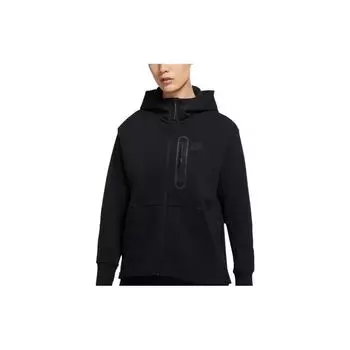 Nike Однотонная толстовка с капюшоном на молнии с принтом логотипа бренда Куртка женская черная DD5625-010 L