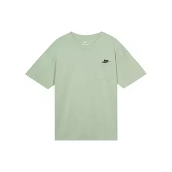 Nike Однотонная трикотажная спортивная футболка с круглым вырезом 1 Мужские топы Зеленая FN3705-017 XXL