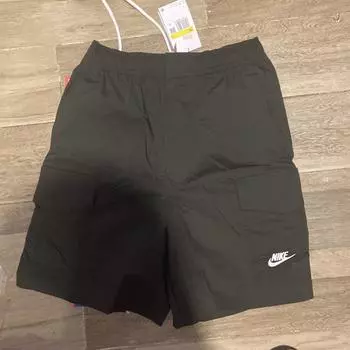 Nike Однотонные тканые тренировочные шорты-карго со средней талией, повседневные шорты для мужчин, армейско-зеленые DM6834-355 S
