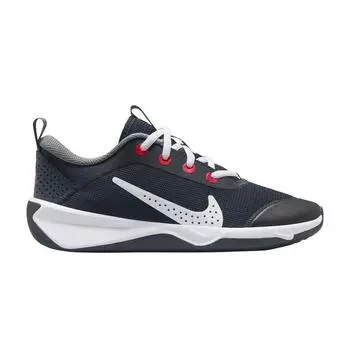 Nike Omni Multi-Court GS Dark Obsidian White Детские кроссовки Синие дымчато-серые Ярко-малиновые DM9027-402 36