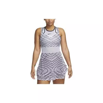 Nike Платье Court Dri-FIT Slam с облегающим талией без рукавов женские платья Oxygen-Purple DR9739-536 S