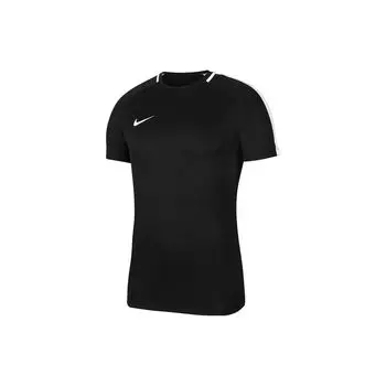Nike Пуловер с прямыми ногами, футбольная быстросохнущая спортивная футболка, мужские топы, черные AT3029-010 M
