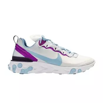 Nike React Element 55 Psychic Blue Женские кроссовки Белый футбольно-серый BQ2728-008