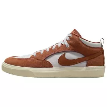 Nike React Leo SB Dark Russet Мужские кроссовки коричнево-белые Dark-Pony DX4361-202 42.5