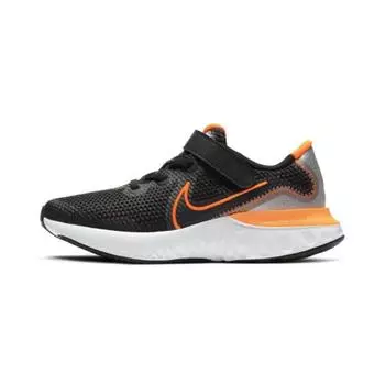 Nike Renew Run Black Total Orange (PS) Детские кроссовки Chrome Particle-Grey CT1436-001 28