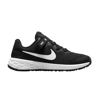 Nike Revolution 6 FlyEase PS Черно-белые детские кроссовки темно-дымчато-серые DD1114-003 28