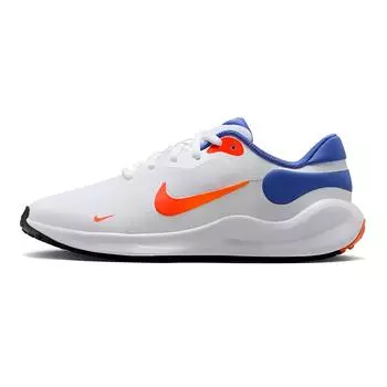 Nike Revolution 7 GS белые астрономические синие оранжевые детские кроссовки Total-Orange Team-Orange FB7689-102 38