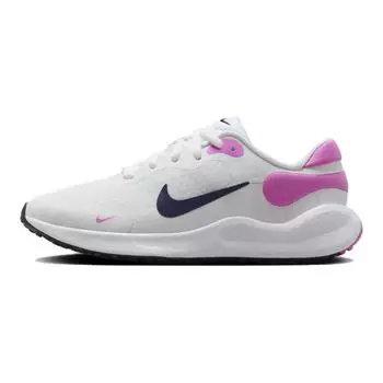 Nike Revolution 7 GS белые игривые розовые темно-синие детские кроссовки Midnight-Navy FB7689-103 40