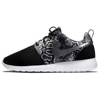 Nike Roshe Run Черный Питон (GS) Женские кроссовки металлик-серебристо-белый 599432-003 38