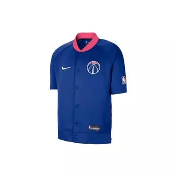 Nike Бейсбольная куртка Showtime реглан с короткими рукавами и защелками Washington Wizards City Edition Мужская куртка темно-синяя DN8423-495 M