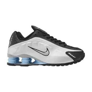 Кроссовки мужские Nike Shox R4 Psychic Blue серые металлик-серебристо-черные HQ1988-004 42.5