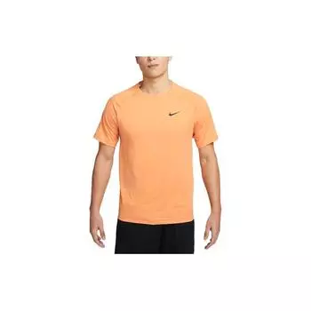 Nike Сплошной цвет, пуловер с круглым вырезом, футболка с короткими рукавами, мужские топы, оранжевый DV9816-815 XL