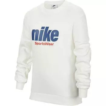 Nike Спортивная одежда Club флисовая толстовка с круглым вырезом детская толстовка Sail HQ3744-133 S