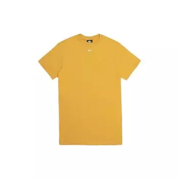 Nike Спортивная одежда Essential Solid Logo Knit Свободное трикотажное платье с коротким рукавом Женские платья Оранжевый CJ2243-213 M