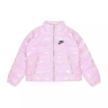Куртка Nike Sportswear Icon Clash Synthetic-Fill Solid Color Shiny Short Casual Cotton Jacket Winter Women Jackets Pink CU6713-676 XL