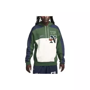Nike Спортивная одежда Клуб Флис Логотип Цвет Блок Толстовка Мужская толстовка с капюшоном Зеленый FQ6156-323 S