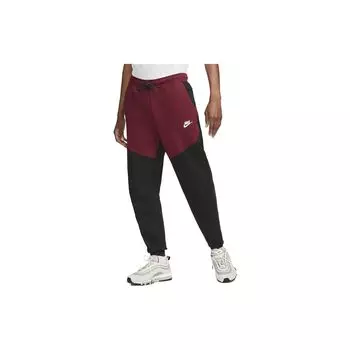 Nike Спортивные флисовые брюки-джоггеры черные/темно-свекольные/фантомные мужские уличные CU4495-018 M