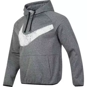 Nike Спортивный повседневный пуловер с капюшоном из флиса для мужчин, серые толстовки FZ1073-010 S