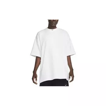 Nike Sportswear Circa Solid Logo Пуловер с круглым вырезом Свободная футболка с короткими рукавами Мужские топы Белые DX0188-100 XL