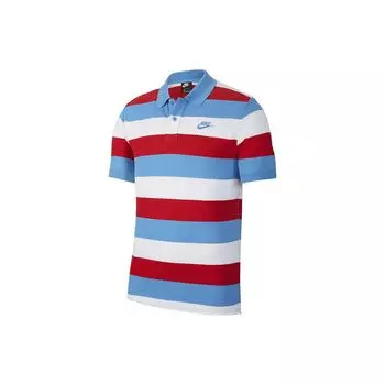 Nike Sportswear Повседневная полосатая рубашка поло с коротким рукавом Мужские топы Разноцветные CJ4466-462 XXL