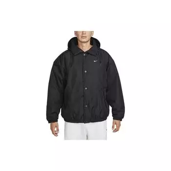 Nike Sportswear Solo Swoosh Plain Polo Повседневная куртка Мужская верхняя одежда Черный FB7852-010 L