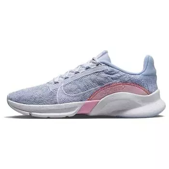 Nike SuperRep Go 3 Flyknit Next Nature Football Серые розовые женские кроссовки Cobalt-Bliss Hyper-Royal Summit-White DH3393-005 38