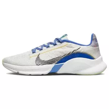 Nike SuperRep Go 3 Flyknit Next Nature Sail Medium Blue Женские кроссовки Белый призрачно-зеленый Черный DH3393-102 37.5
