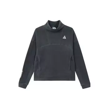 Nike Свободный однотонный свитер с высоким воротом и длинными рукавами, женские топы, темно-серый DQ5843-060 S