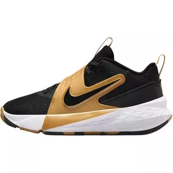 Nike Team Hustle D12 GS Черный Металлический Золотой Детские Кроссовки Белый HF6279-003 35.5