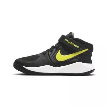 Nike Team Hustle D9 FlyEase PS Черные детские кроссовки высокого напряжения Белый дымчато-серый BV2951-013 28
