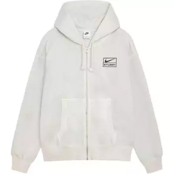 Nike Толстовка с капюшоном на молнии из флиса X Stussy Stone Washed Light Bone, унисекс, кремовые FZ9990-072 S