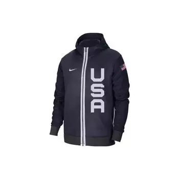Nike Толстовка с капюшоном Team USA Therma Flex Showtime Obsidian/Black/White для мужчин, цвет синий CD4880-451 XL