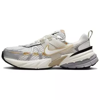 Nike V2K Run Khaki Metallic Silver Женские кроссовки Кремово-белые HJ7245-100 36.5