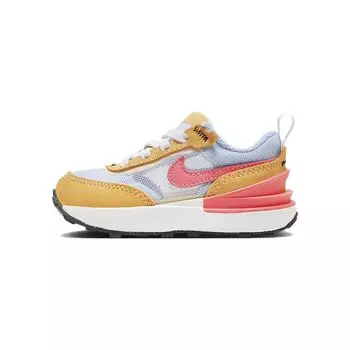 Nike Waffle One Td Нескользящие противоударные низкие туфли Детские туфли оранжево-красные DC0479-700 25