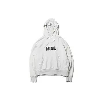 Nike X Atmos Pink Collaboration Nsw Circa Series Large Logo Hoodie Женская толстовка с капюшоном Белая DM6776-025 XS