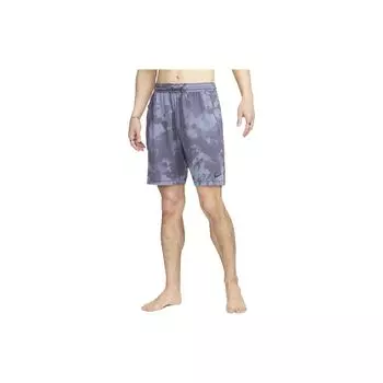 Nike Мужские шорты Yoga Dri-Fit Tie-Dye Print Drawstring Quick-Dry Straight-Leg Shorts Iron-Black DX0921-015 M