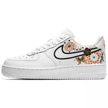 Nike Женские кроссовки Air Force 1 LNY белые Habanero-Red AJ8298-100