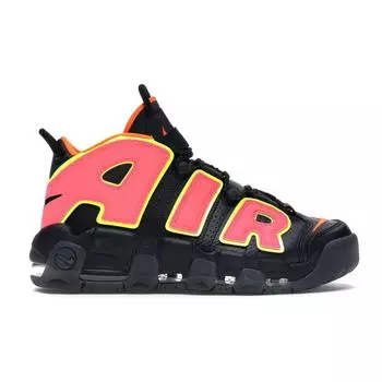 Nike Женские кроссовки Air More Uptempo Hot Punch Черные Hot-Punch-Volt 917593-002