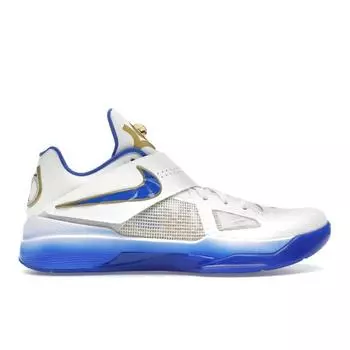 Nike Zoom KD 4 Настоящий MVP - кроссовки унисекс Summit White Hyper-Royal Metallic-Gold IB3546-100 42