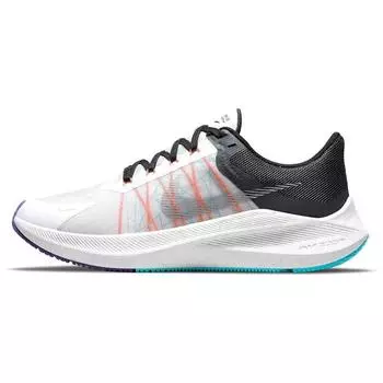 Nike Zoom Winflo 8 Белые Черные Женские Кроссовки Темно-Дымчато-Серый Металлик-Серебристый CW3421-103 37.5