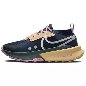 Nike ZoomX Zegama 2 Armory Navy Celestial Gold Vintage Green Metallic Silver (Женский) Женские кроссовки FD5191-401 37.5
